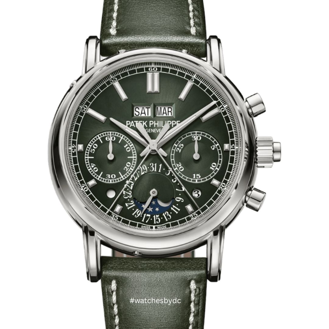 5204g-001_front Patek Philippe Perpetual Calendar Split-Seconds Chronograph White Gold 5204G-001 (WTB) - Image 1
